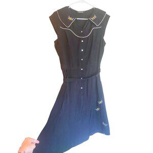 ✨ Voodoo Vixen Bumblebee Darlene Rockabilly Dress – Size M ✨